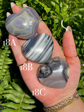 Load image into Gallery viewer, ⊹ Black Flower Agate Hearts ⊹ Choose Your Own
