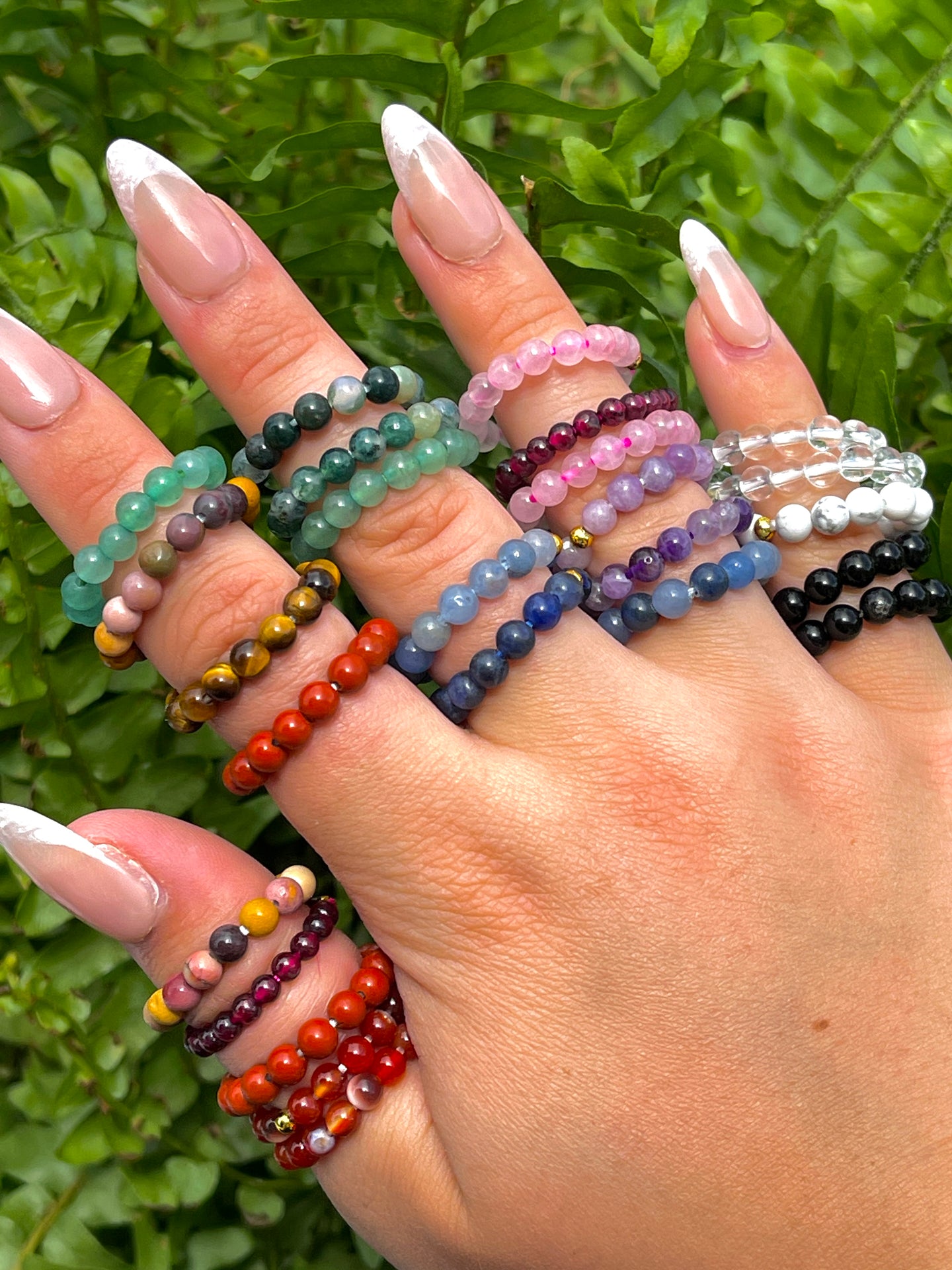 Assorted Beaded Crystal Rings