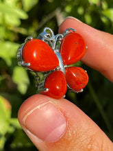 Load image into Gallery viewer, Red Jasper Butterfly Necklace
