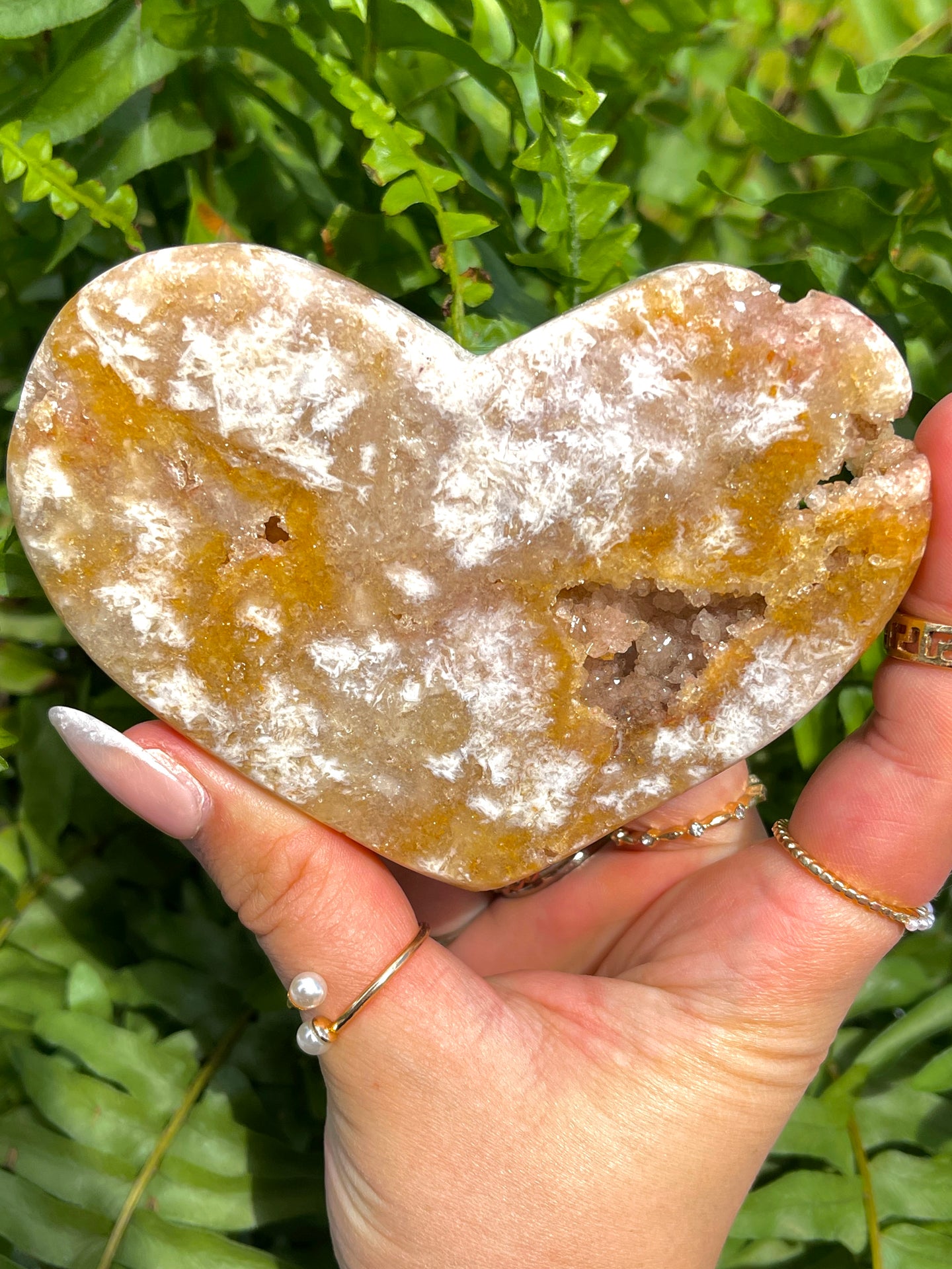 Large Pink Amethyst Heart