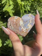 Load and play video in Gallery viewer, ⊹ Pink Orbicular Agate Heart ⊹
